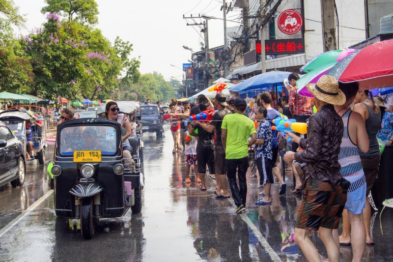 Songkran celebration in Chiang Mai, Thailand. Photo by Panupong Roopyai, Copyright @Demotix (4/12/2014)