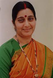 Sushma Swaraj. Image by Shamik Faraz, Wikimedia Commons 
