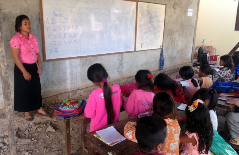 Education in Cambodia is still at low levels