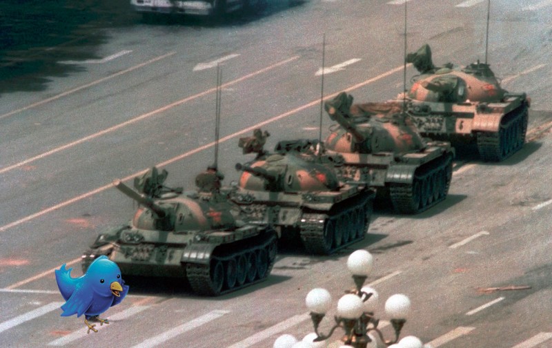 A last stand to save the Web. The RuNet's Tiananmen tweets? Images mixed by author.