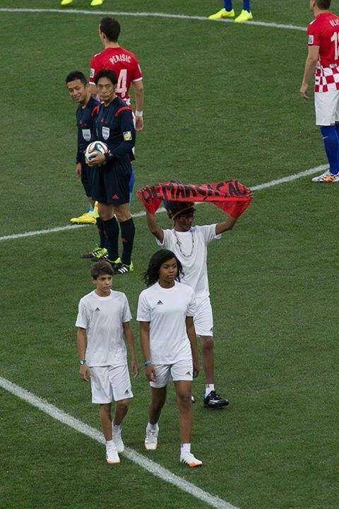 An indigenous teen managed to fool FIFA to protest during the opening ceremony. 