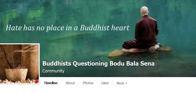 Screenshot of the Facebook group Buddhists Questioning Bodu bala Sena 