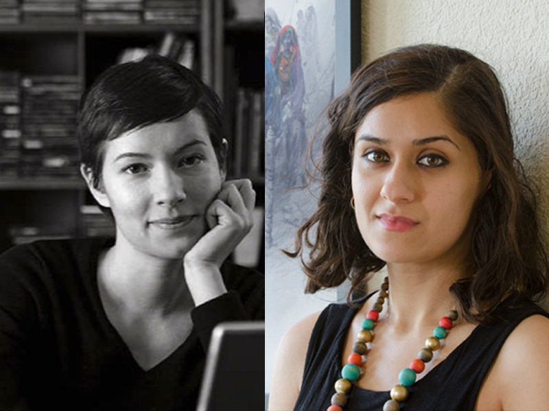 Outgoing Managing Editor, Solana Larsen (L) will be succeeded by Sahar Habib Ghazi (R) 