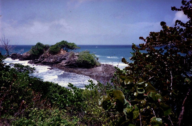 Scanned film photo of the coastal area surrounding the Toco lighthouse on Trinidad's east coast. Image by Taran Rampersad, used under a CC license. 