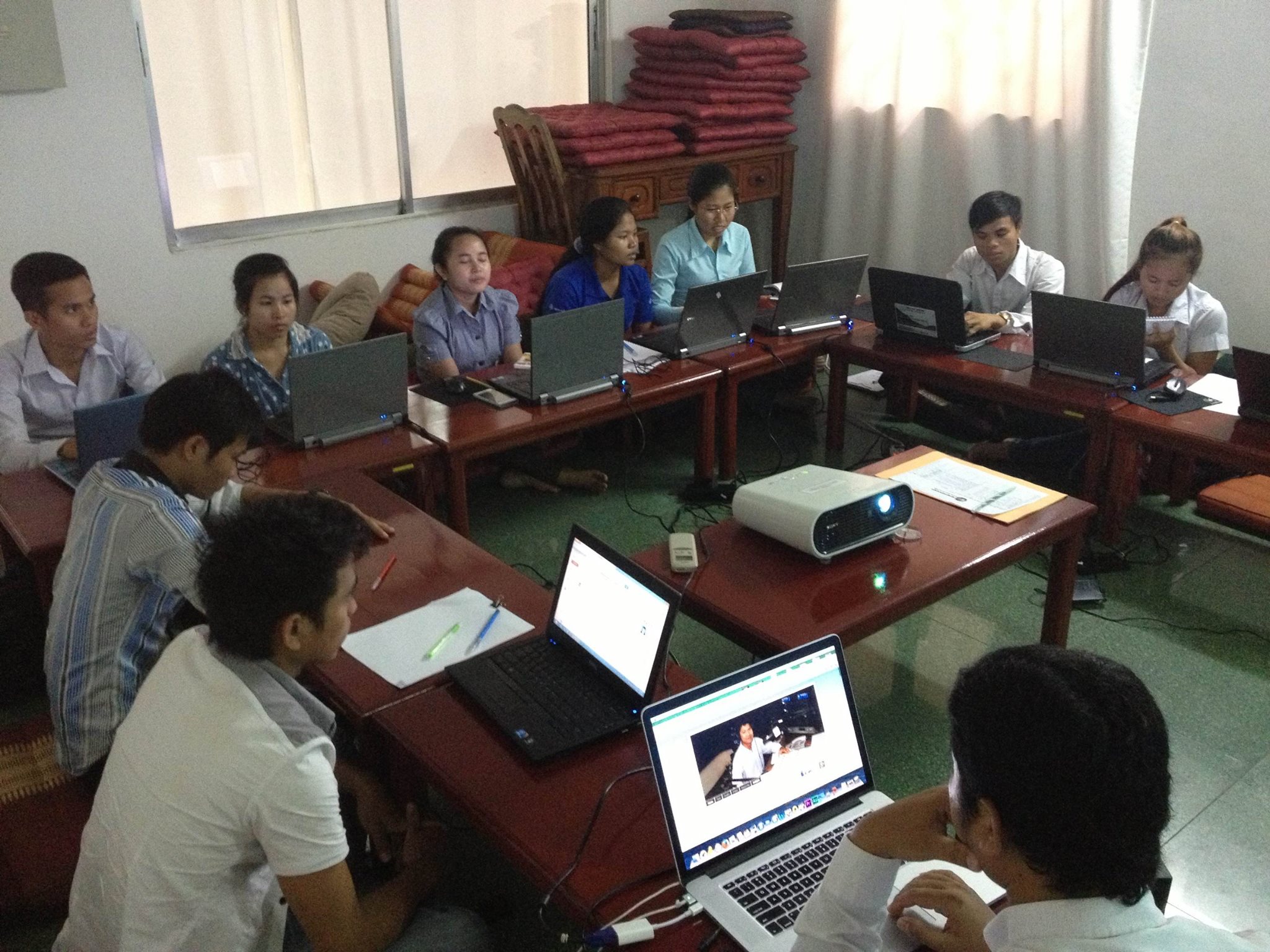 Indigenous youths coming from difference provinces attended the training on “Video Journalism” organized by CCHR’s at Sithi Hub in June 2014. (photo provided by CCHR) 