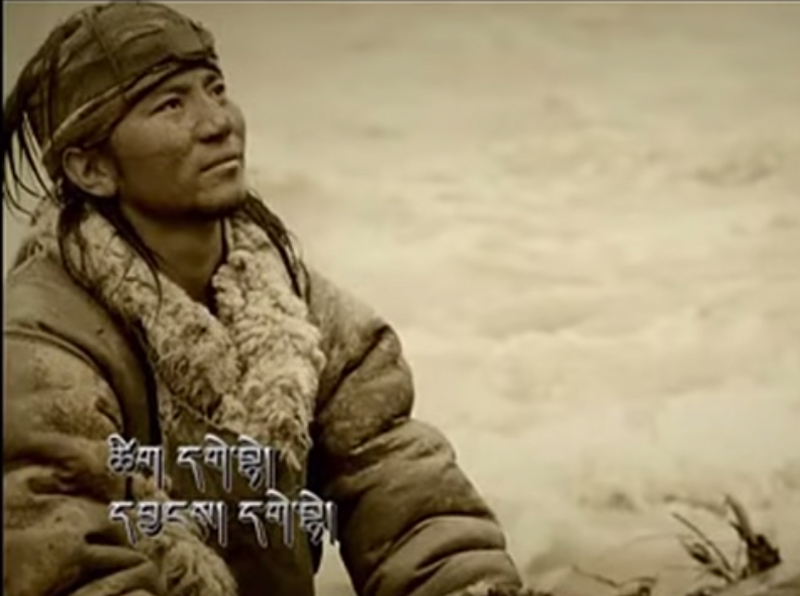 Popular Tibetan singer Gepe was arrested after singing in a music concert. Screen capture from YouTube.