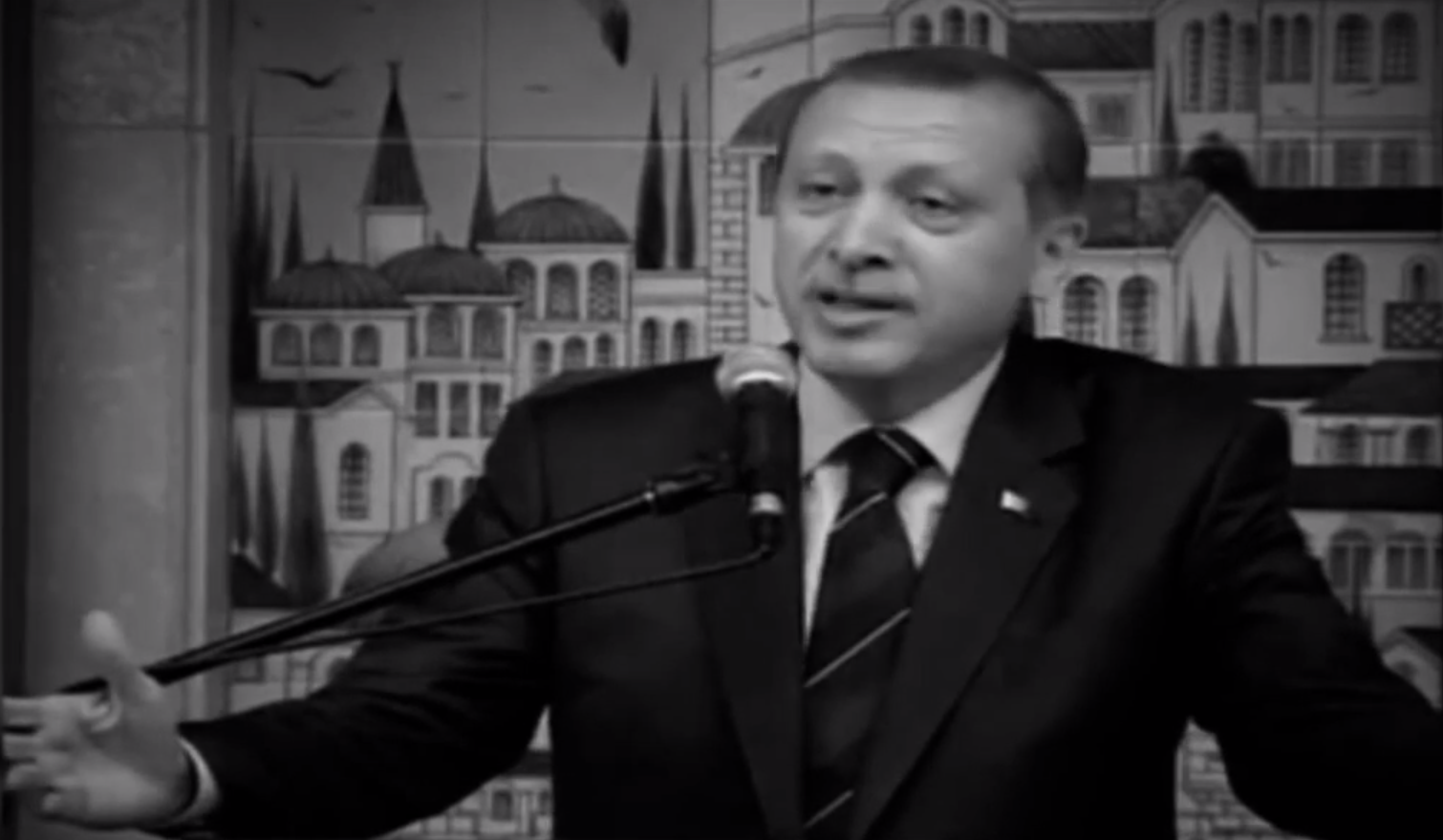 Turkey's prime minister has denounced Israel repeatedly. Screenshot from video uploaded by YouTube user Tamerscadence