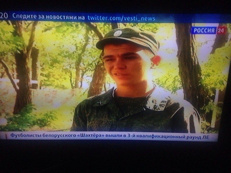 Vadim Grigoryev appears on the evening news of Rossia-24 channel on July 24, 2014. Screencap courtesy of tjournal.ru.