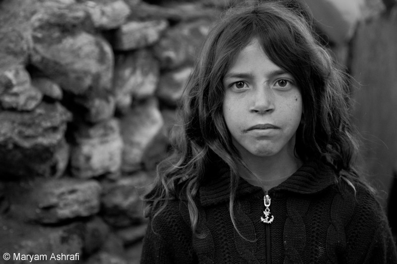 Portrét mladé syrské uprchlice v Istanbulu, březen 2014.