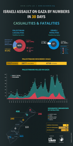Israeli Assault on Gaza in numbers (Source: Euromid)