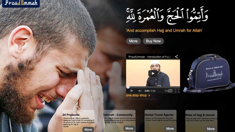 Screenshot of the Proud Ummah Website