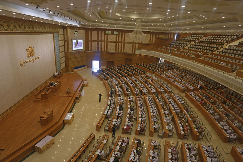 Myanmar's Lower House Parliament. Photo by Htoo Tay Zar. Wikipedia