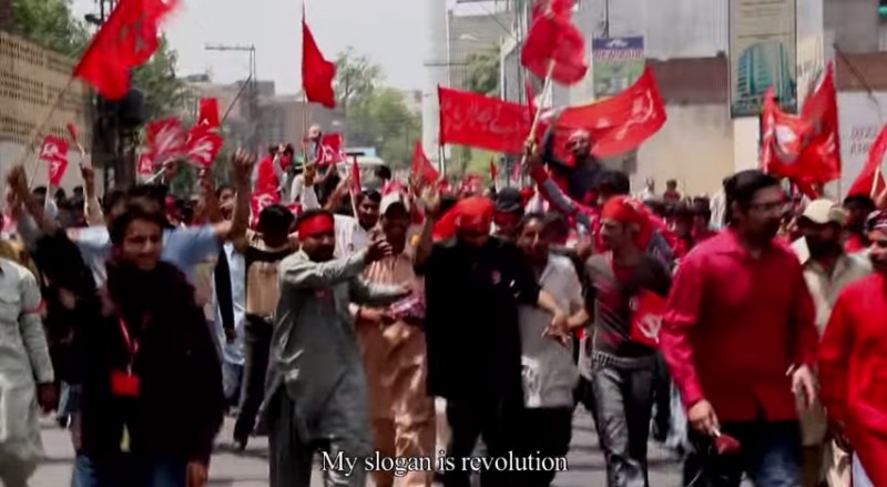 Still from Laal’s video for the song ‘Inqalab’ – one of many videos rendered inaccessible by the ban on YouTube