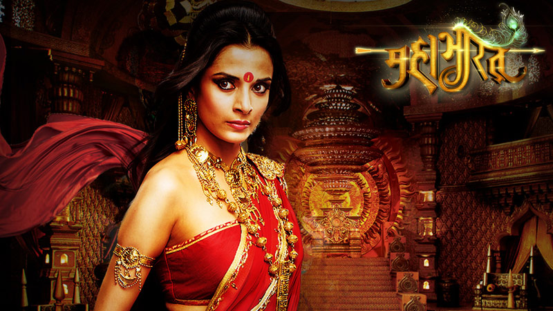 The Mahabharat TV serial is using the web to drive viewership. User engagement methods include wallpaper downloads, such as this screenshot from the Mahabharat website.