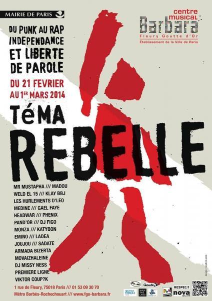 Poster van het TeMA Rebelle-festival