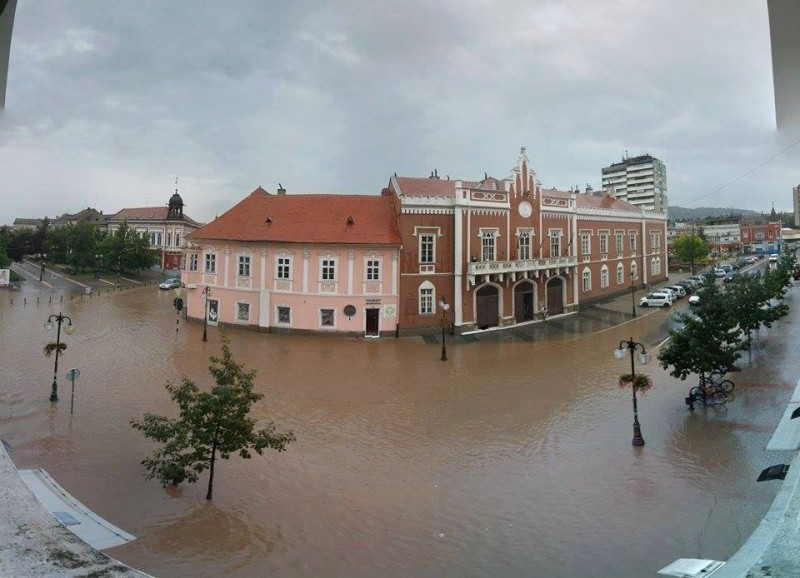 Flooding in Vršac, Serbia during a new wave of flooding in July 2014. Photos collected by Nenad Kiss from social media users, widely circulated online. 
