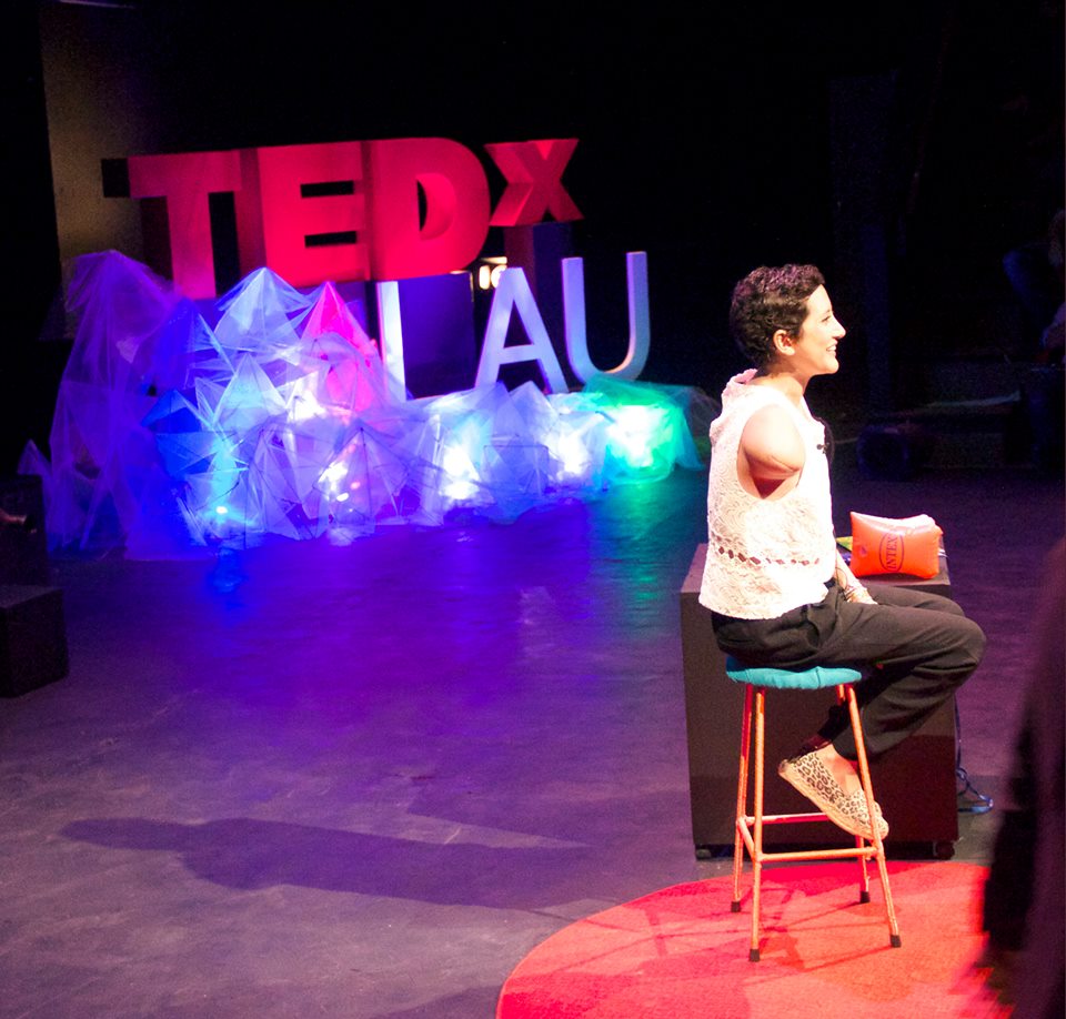 Sara Khatib at TEDxLAU (Source: Humans of LAU)