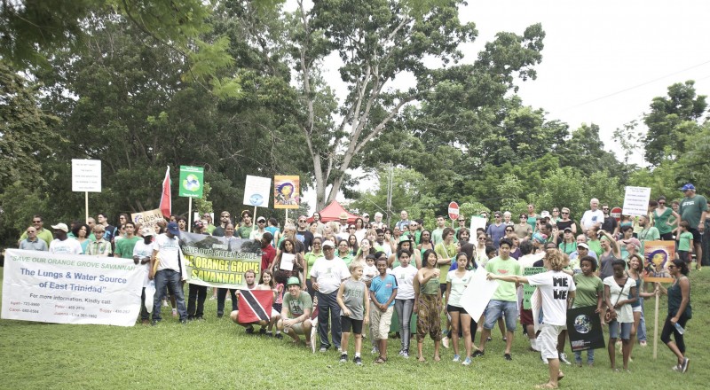 Participants at the Climate Change March in Trinidad & Tobago. Photo by Dylan Quesnel, used with permission. 
