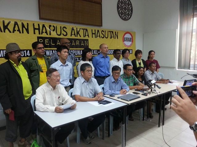 Launching of people's movement calling for the repeal of the Sedition Act of 1948. Photo from Suaram.net
