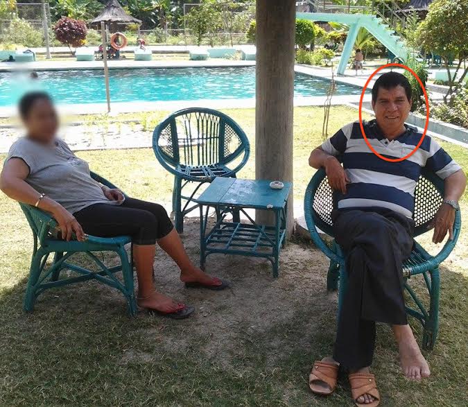 Jorge Tavares at a Baucau pool in Timor Leste in August 2014. Photo widely circulated on social media.