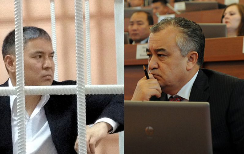 Many Kyrgyz doubt the difference between a convicted criminal like Kolbayev (left) and an MP like Tekebayev (right). Image remixed by author.
