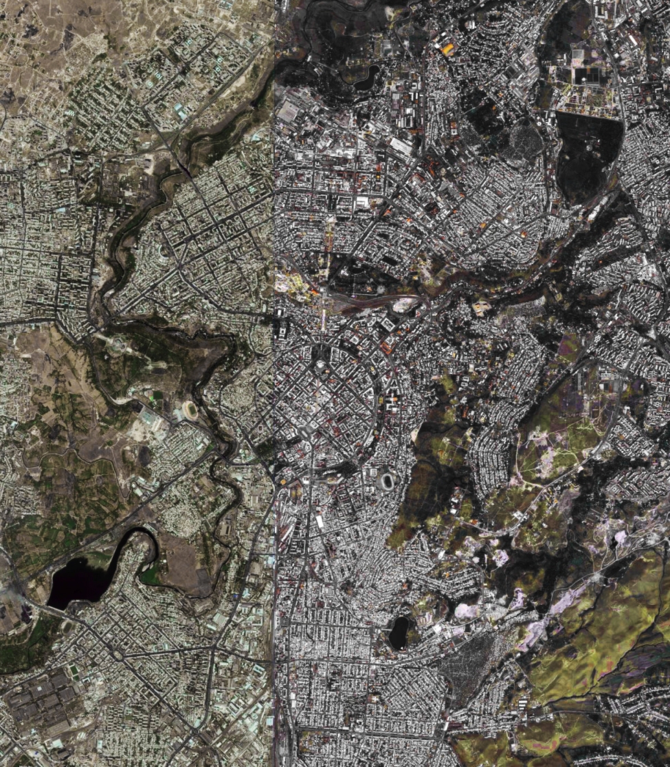 An aerial view of contemporary Yerevan.(Image credit: Bing Maps).
