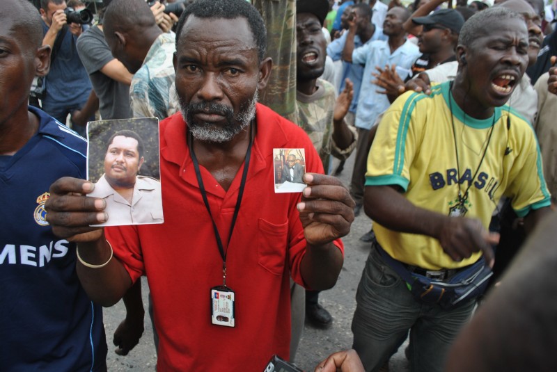 Protests as 'Baby Doc' returns to Haiti, 18 January 2011, photo by Jean Jacques Augustin. Demotix.