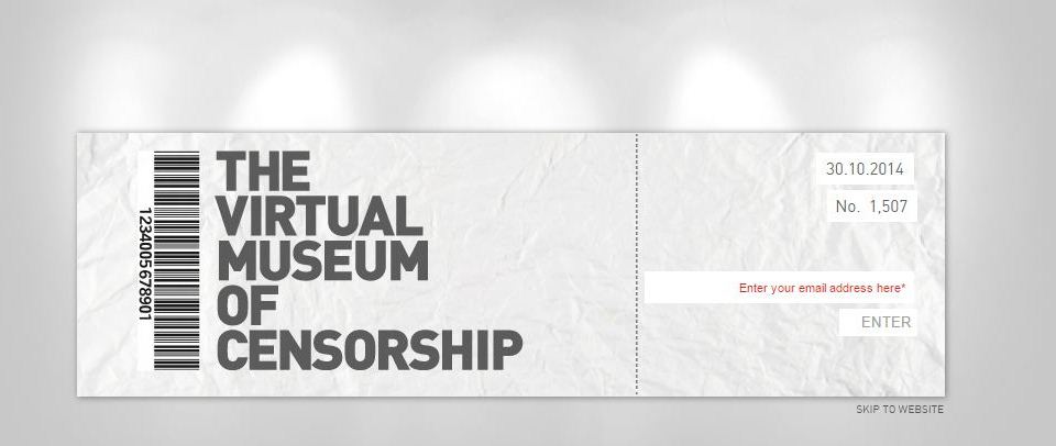 The Virtual Museum of Censorship in Lebanon website intro - Print Screen