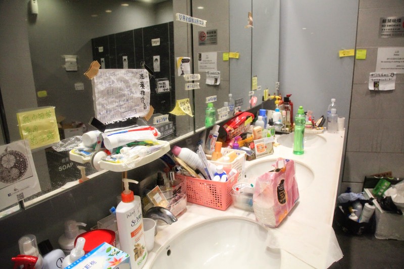 You can find all sort of body care items in the public bathroom near the government headquarter. Photo taken by Au Kalun.
