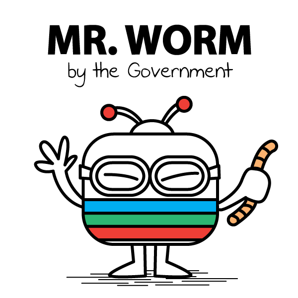 Mr. Worm The figure represents Yuen Chi Wai, the executive of the news department of Television Broadcast (TVB), a most popular TV station in Hong Kong. Yuen ordered the news team to edit the script of voice over of a news footage which clearly showed a number of police officers beating up a handcuffed protester in a dark corner near the massive sit-in protest site. According to a leaked voice record of the TV station's news department internal meeting, Yuen criticized his colleague for being judgmental in the voice over and said, "you are not the worms inside the police officers, how can you be so sure that the act of punching and kicking are for real?"