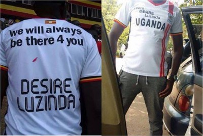 A man shows off The Team Desire Jersey