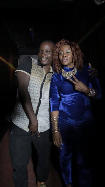 Frank Jah in a "Desire pose" with Desire Luzinda. This photo was widely shared on messaging apps.