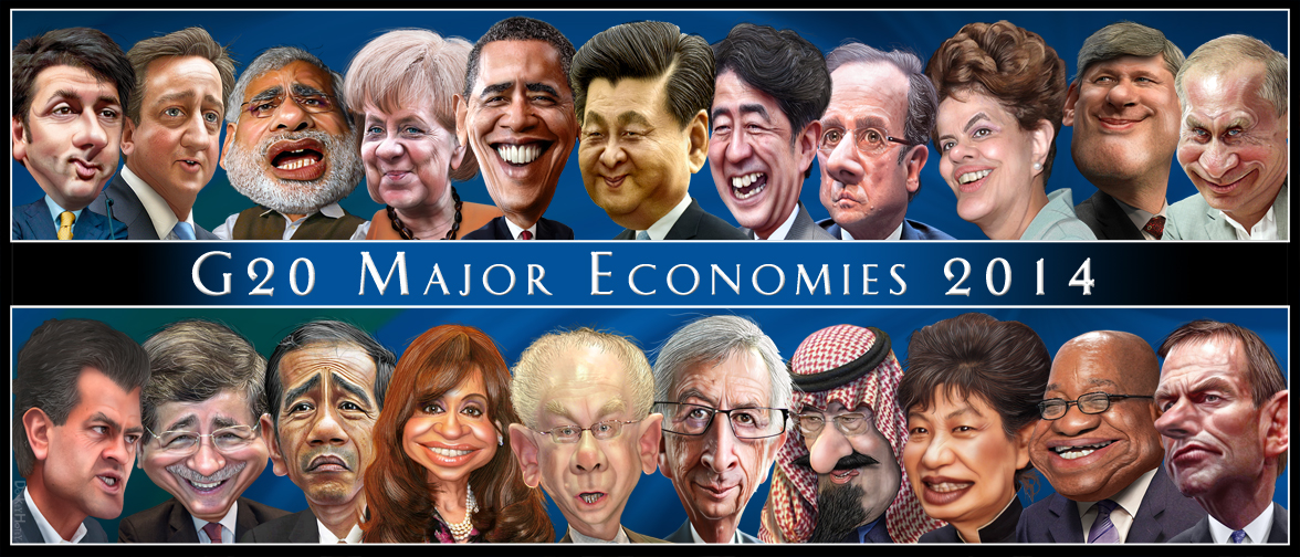 The G-20 Leaders - Caricatures. Flickr photo by DonkeyHotey (CC License)