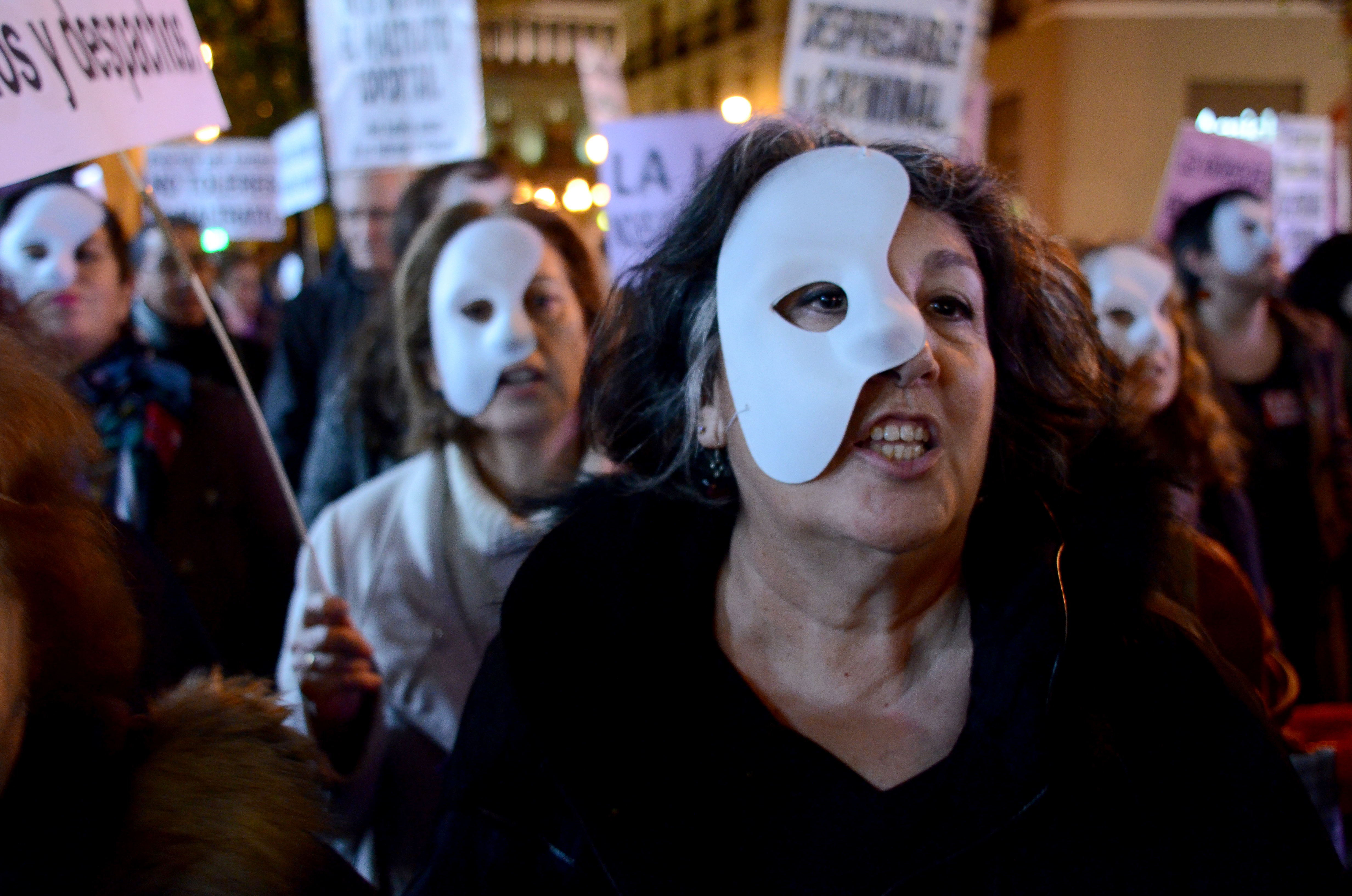 Hundreds protest against gender violence in Madrid