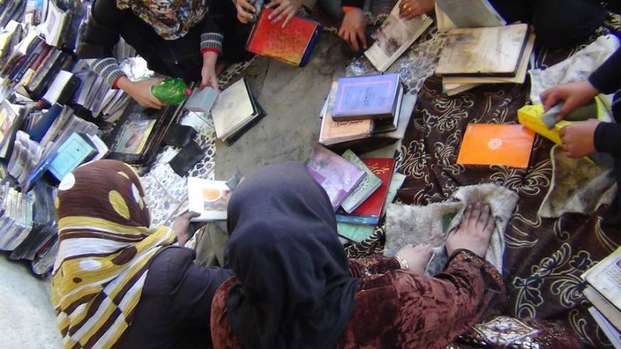 Women working at the Mazaya Center in Kafranbel, Syria. Source: The Mazaya Center.
