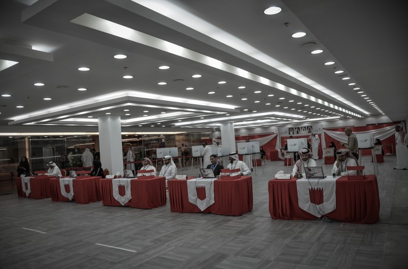 Many voting stations in the opposition areas have been mostly empty as they are boycotting the elections of Bahrain 2014. Photo by Majed Tareef. Copyright Demotix.
