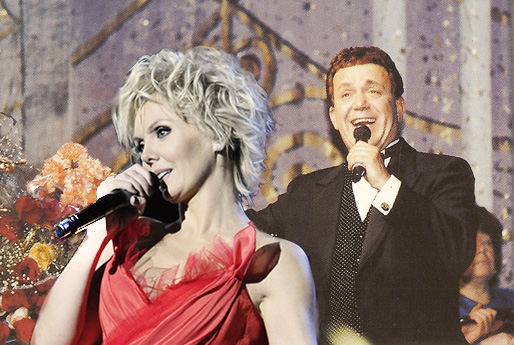 Valeriya and Kobzon. Composite image made from images taken from valeriya.net and iosifkobzon.ru
