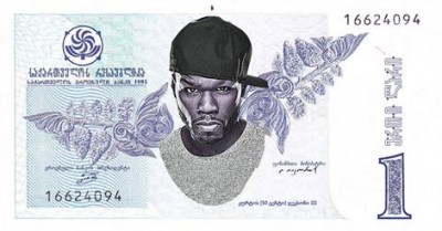 Curtis Jackson, též známý jako 50 Cent, se stal symbolem propadu gruzínské měny.