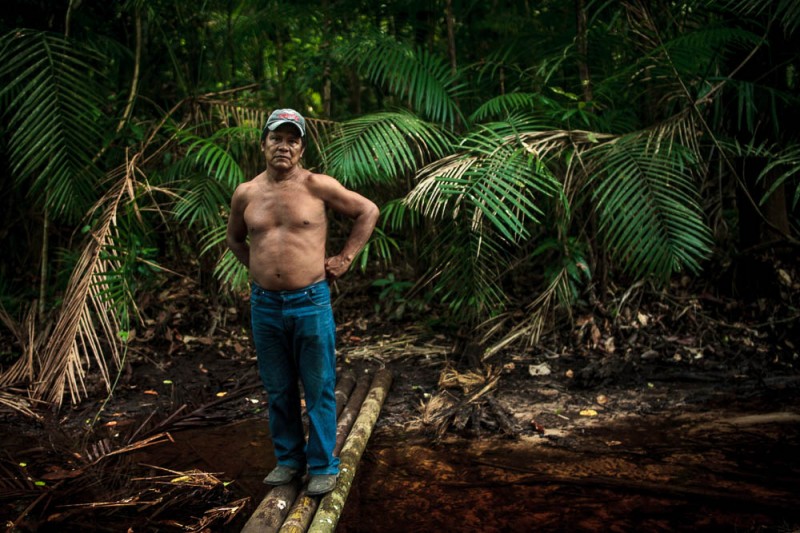 Cacique Juarez Saw Munduruku, de Sawré Muybu: 'só saio daqui morto'. Foto: Márcio Issense e Sá, Agência Pública. CC BY-ND