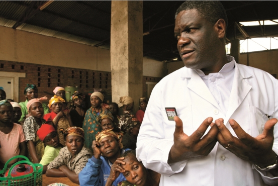 Dr. Mukwege v nemocnici Panzi v Demokratické republice Kongo.