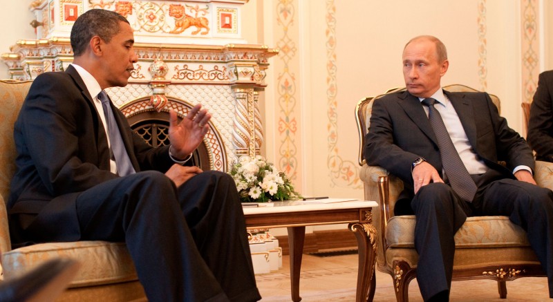 Obama and Putin meet outside Moscow, July 7, 2009. Official White House Photo by Pete Souza.