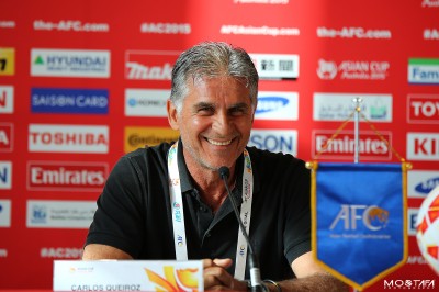 Portuguese national Carlos Queiroz, Iran`s coach during press conference at Stadium Australia. 