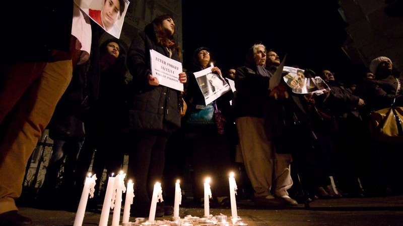 British Pakistanis protested against terrorism, and hosted a vigil outside the Pakistani high commission building in London for the victims of the Peshawar school attack in December 2014. Image by Geovien So. Copyright Demotix (16/1/2015)
