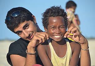 Joey Ayoub with Dafinina in Madagascar with Joey's permission