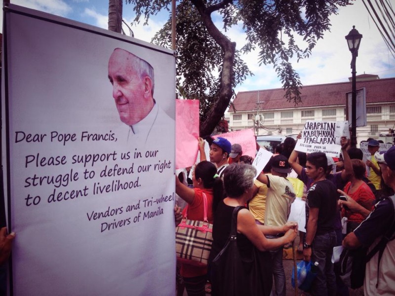 Street vendors are asking the Catholic Church to stop the government from evicting them in Luneta Park.