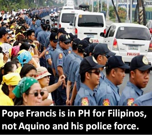 Перегнули палку с многочисленностью полицейских? Акино - президент Филиппин. Фото со странички на Facebook центра труда Kilusang Mayo Uno (Первомайское движение)