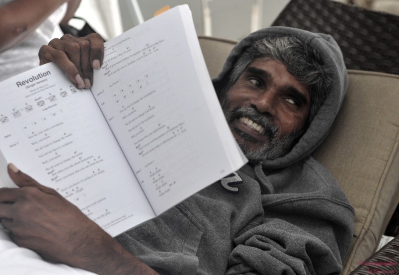 Environmentalist Dr. Wayne Kublalsingh during his 2012 hunger strike. Photo by Jolynna Sinanan, used with permission. 