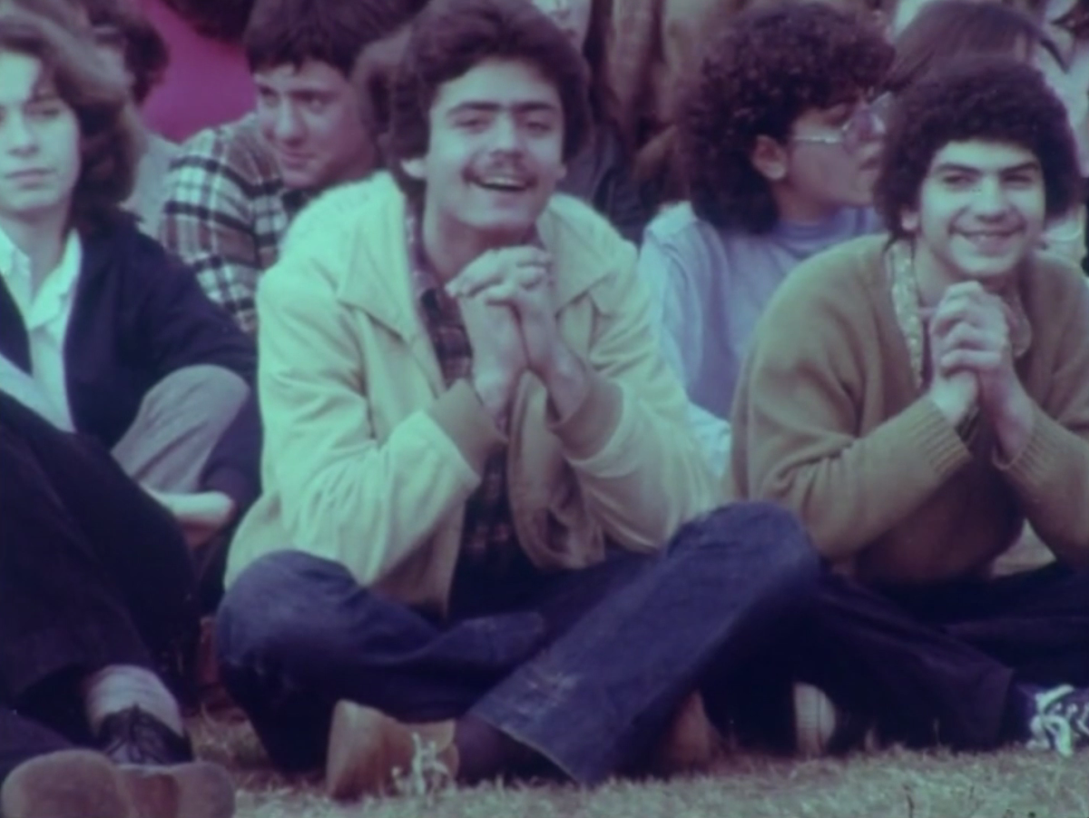 American University of Beirut students attending a concert in AUB’s Green Field, 1980. From Maroun Baghdadi’s ‘Whispers’