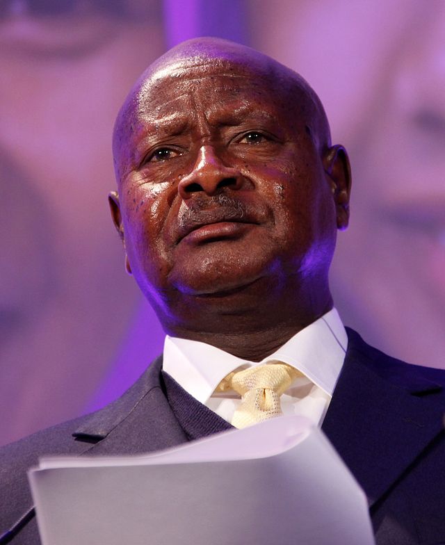 Prezident Ugandy Yoweri Museveni. Foto publikováno v rámci licence Creative Commons, autor Russell Watkins / organizace Department for International Development UK.