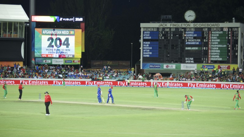 Image from the Bangladesh Afghanistan Match from Manuka, Oval. Image By Rezwan